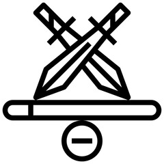 Fototapeta premium NERF line icon,linear,outline,graphic,illustration