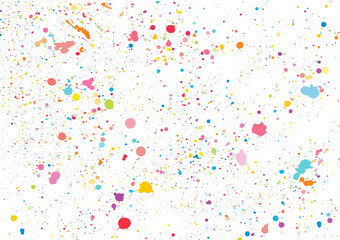 Abstract splatter color on white background. Vector illustration