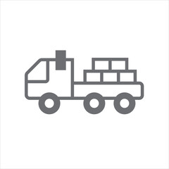 truck with goods icon vector illustration symbol