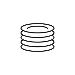 stack of plates icon vector illustration symbol