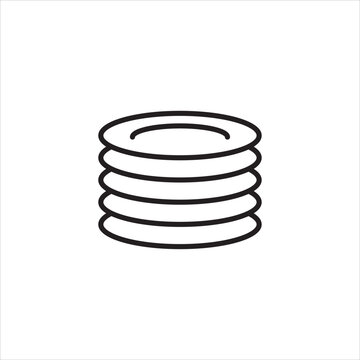 stack of plates icon vector illustration symbol
