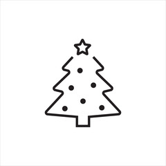 christmas tree icon vector illustration symbol
