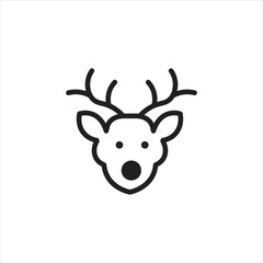 christmas deer icon vector illustration symbol