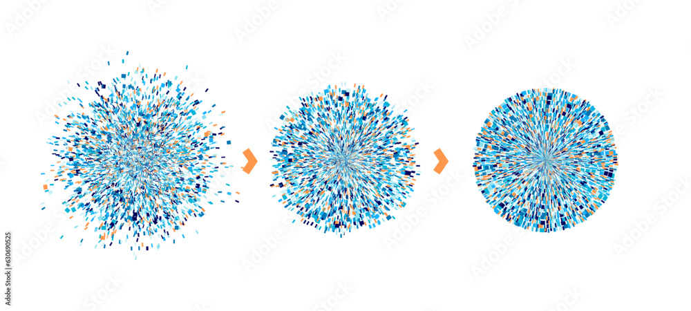 Aufkleber Big data visual information background. Social network concept. Connection vector background.