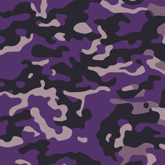 Camouflage seamless pattern. Trendy style camo, repeat print. Vector illustration. Khaki texture, perfect for military army design