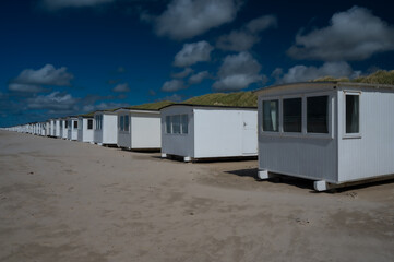beach huts on the beach