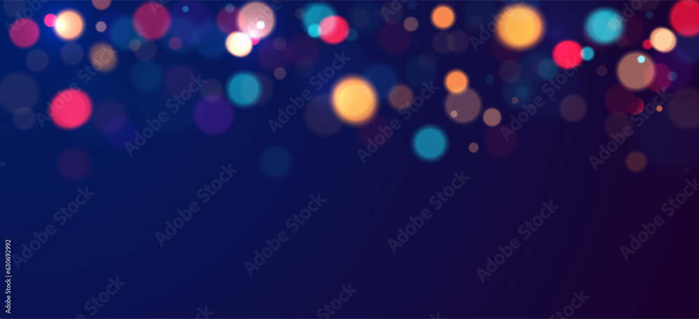 Poster Colorful Bokeh background. Vector bokeh lights