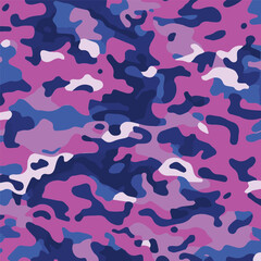 Camouflage seamless pattern. Trendy style camo, repeat print. Vector illustration. Khaki texture, perfect for military army design