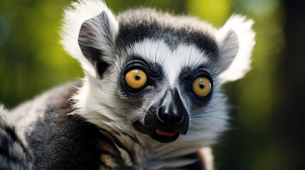 close up of a lemur ,Generative Ai