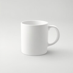 Clipping path Close up of white mug mockup isolated on white background. Generative AI.