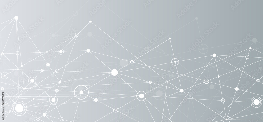 Aufkleber Big data visual information background. Social network concept. Connection vector background.