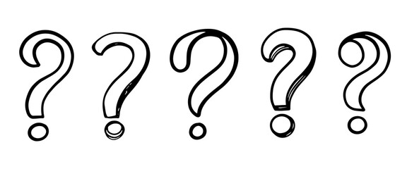 Question Mark Set. Quiz FAQ Signs Collection