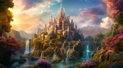 Fantasy castle landscape