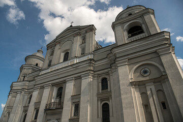 Fototapeta na wymiar Famous Catholic Cathedral of Saints Peter and Paul in Lutsk, Ukraine, July 08, 2023