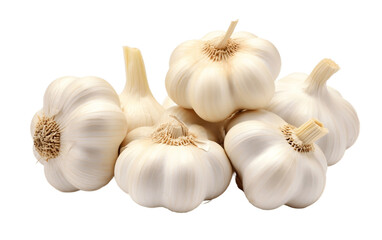 Isolated Garlic on White Background, Generative Ai