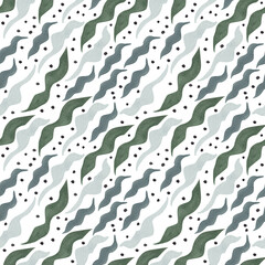 Abstract pattern of wavy stripes. Watercolor illustration. Seamless pattern.