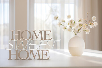 Home Living Room Table Background