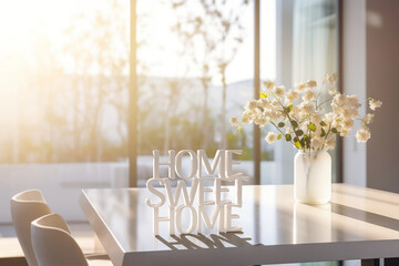 Home Living Room Table Background