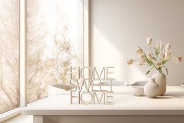 Home Living Room Table Background