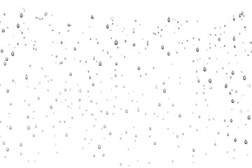 Water drops isolated on transparent background cutout , ai generative

