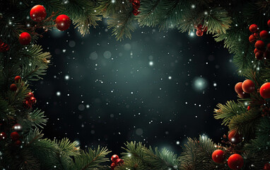 Obraz na płótnie Canvas Christmas festive banner with place for a text