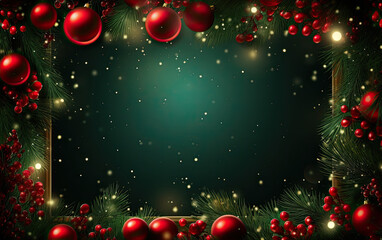 Fototapeta na wymiar Christmas festive banner with place for a text