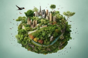 Beauty of nature and the importance of preserving the environment. Generative AI