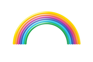 Rainbow isolated on transparent background , ai generative

