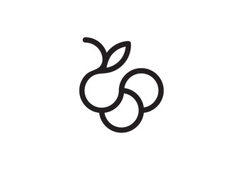 modern grape logo design vector