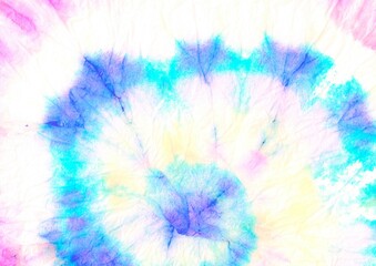 Fototapeta na wymiar Watercolor Spiral Tie Dye Texture. Dyed Swirl Pattern. Candy Tie Dye Texture. Batik 1960 Art. Nautical Tie Dye Texture. Hippie Dyed Texture. Old Shibori Artwork.