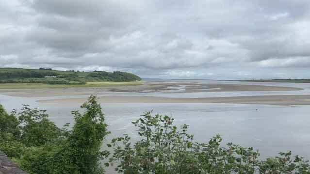 Writing shed, looking over looking the River Taf Laugharne Carmarthenshire Wales