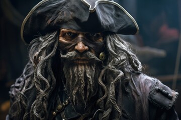 Ghost pirate captain, fantasy and history concept. Generative AI