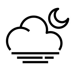 Weather icon outline style