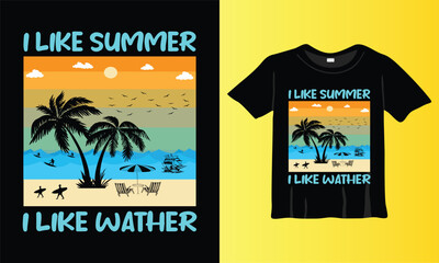 Element Based Summer Fashion T-shirt Design