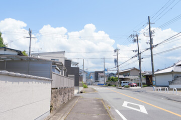 Fototapeta na wymiar Scenery of a Japanese country town, summer