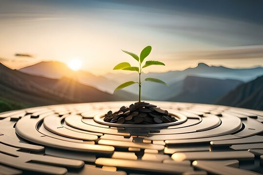 plant growing from the ground generated by AI tool