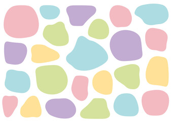 シェイプ　カラフル　パステル　丸　セット