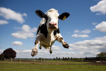 Gordijnen flying cow © Poprock3d