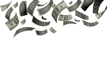 dollars money fallng like leaves in autumn win sales rich walth