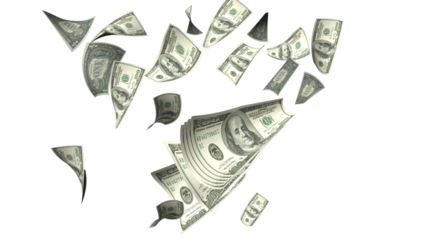 dollars money fallng like leaves in autumn win sales rich walth