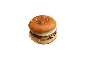 vegetable burger on transparent background. Png file.