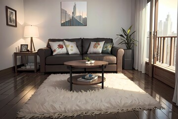 modern living room, Generative AI