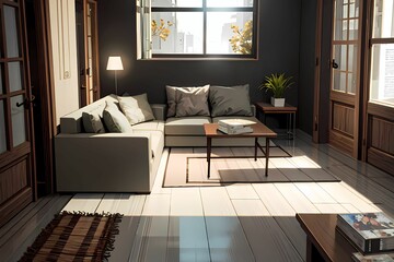 modern living room, Generative AI