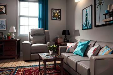 modern living room, Generative AI