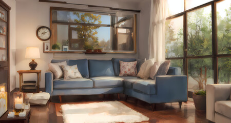 modern living room, Generative AI
