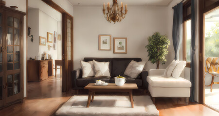 modern living room, Generative AI