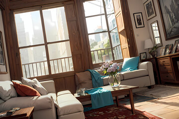 modern living room, Generative AI