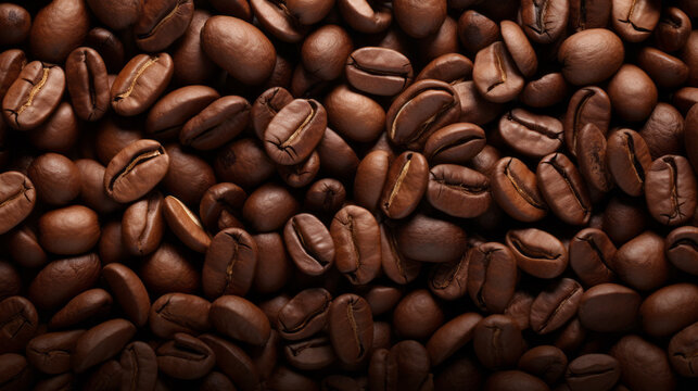 A pile of coffee beans is shown in this image