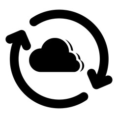 Unique design icon of cloud update