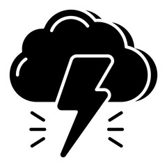 Creative design icon of thunderstorm